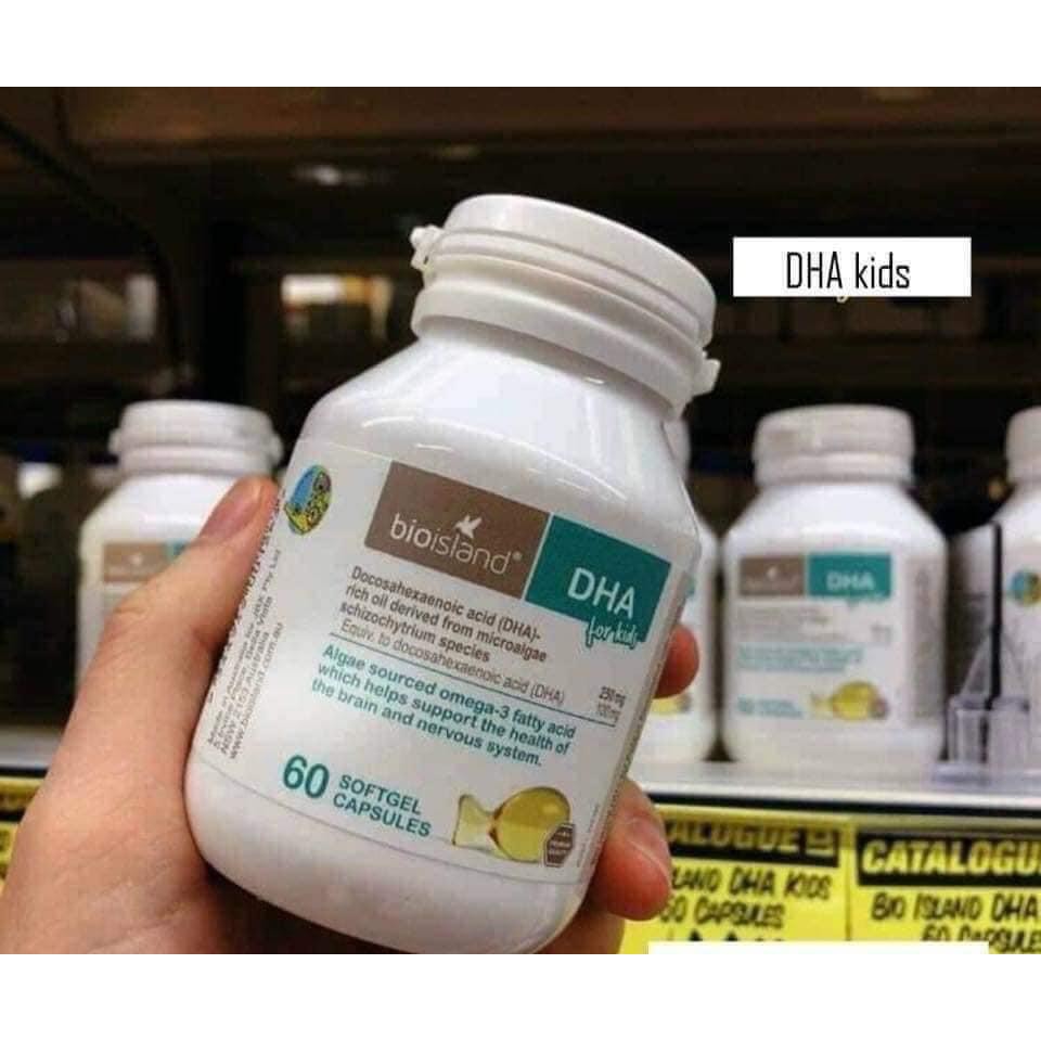 Viên uống bổ sung DHA cho bé-  DHA Bioisland kid 60 viên ÚC (Đủ bill chemist)