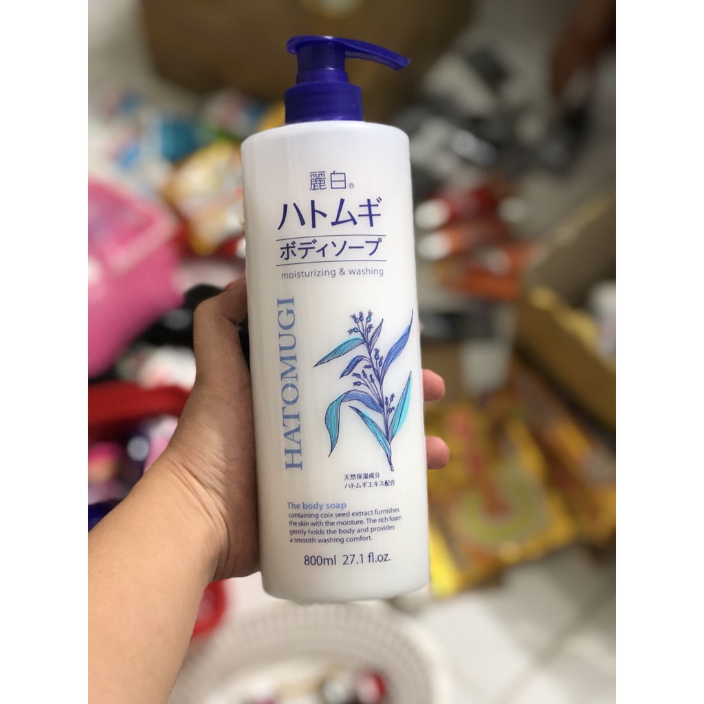 Sữa Tắm Hạt Ý Dĩ HATOMUGI Trắng Da Nội Địa Nhật 800ml | BigBuy360 - bigbuy360.vn