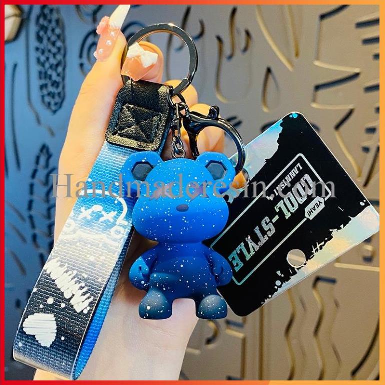 Handmade Móc Khóa Hoạt Hình Gấu Tắc Kè Hoa Sặc Sỡ