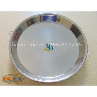KHAY INOX TRÒN SÂU 5CM (36cm; 38cm; 40cm) sâu 4,5cm