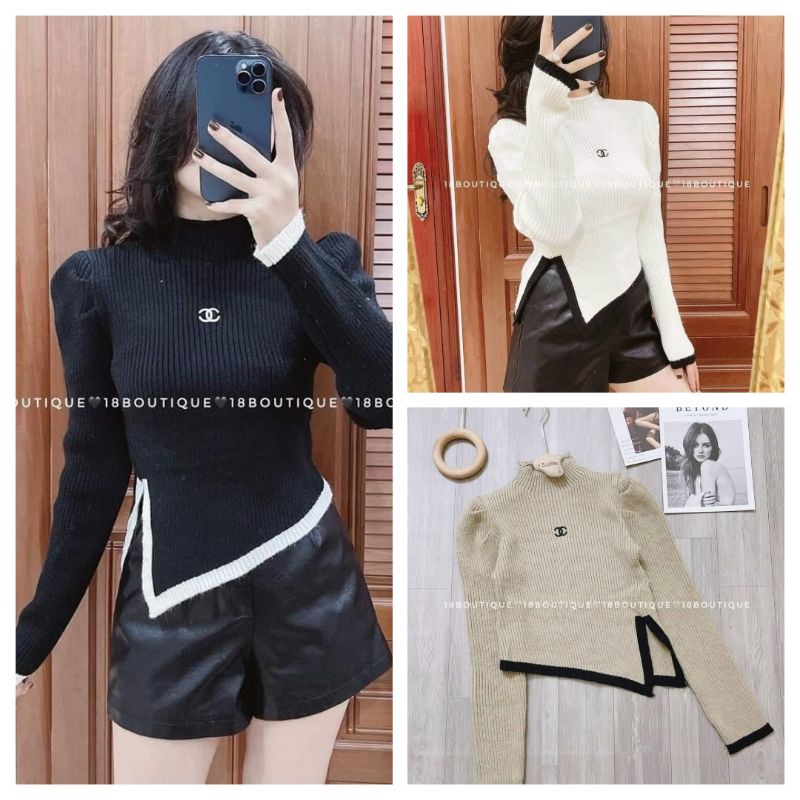 Áo len vạt chéo X hàng QC