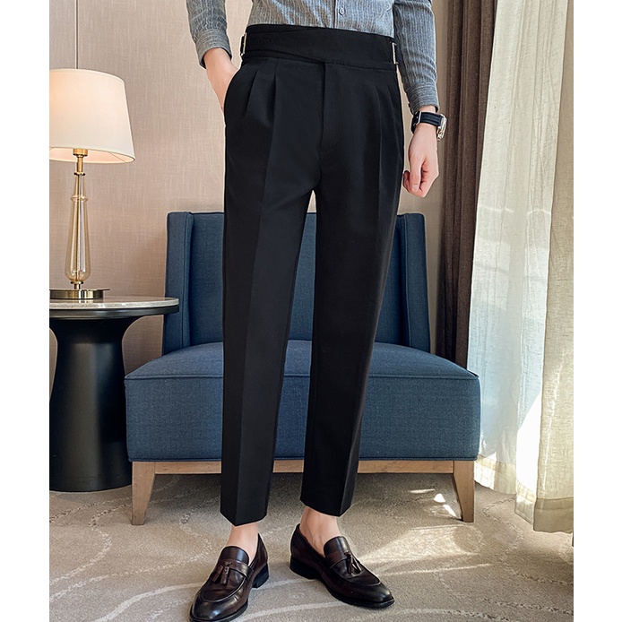 Quần Âu Nam Mix Đai thắt Cạp, Quần Tây Nam Đai Lệch Mẫu Mới, Cao Cấp không nhăn không xù , Phong Cách Hàn Quốc