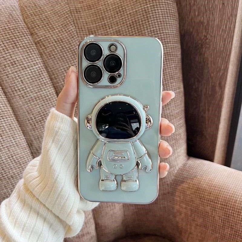 Space Astronaut Folding Stand Phone Case For iPhone 11 11 Pro 11 Pro Max iPhone X XS XR XS Max iPhone 6 6s Plus 7 Plus 8 Plus Soft Silicone Cover