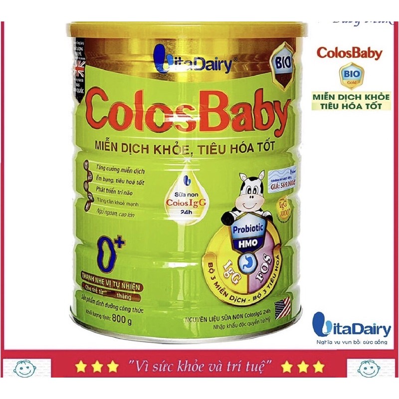 Sữa colosbaby BIO số 0(800g). Bảo vệ hệ tiêu hoá của trẻ.