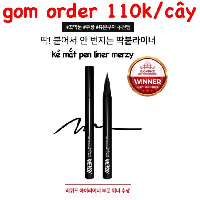 Bút Kẻ Mắt Nước Chống Trôi Merzy Another Me The First Pen Eyeliner