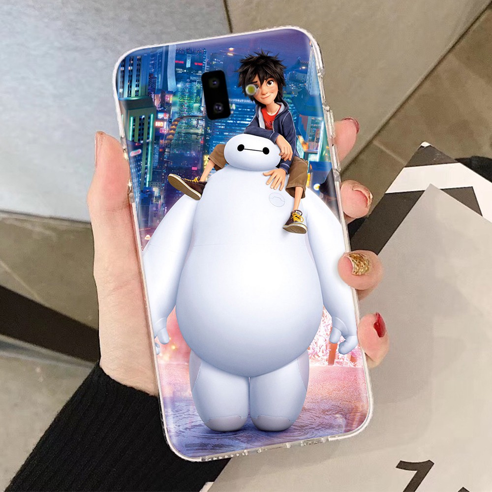 Ốp điện thoại trong suốt hoạ tiết 27GT Baymax dành cho Samsung Galaxy J8 Plus J7 Prime J6 Duo Pro