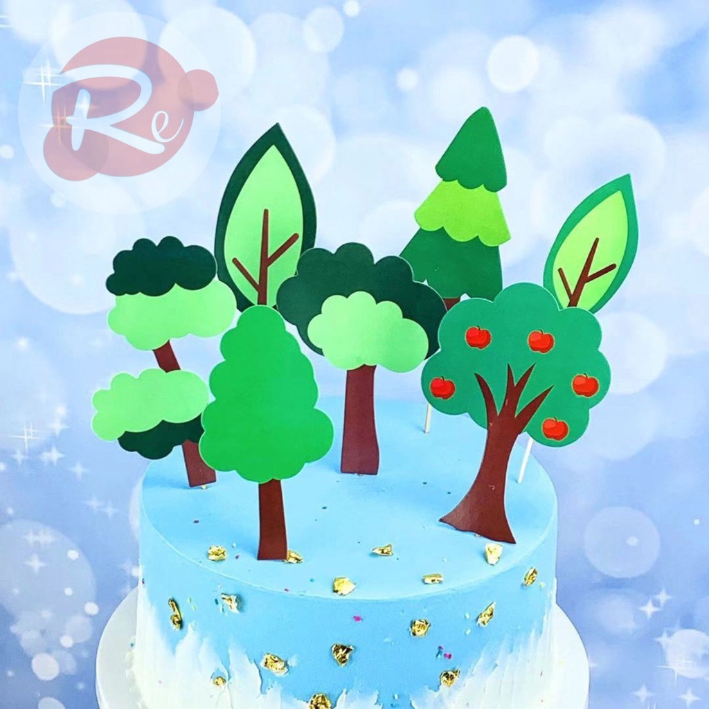 [SIÊU RẺ❤️] – SCG Cây xanh - Trang trí bánh sinh nhật bánh kem