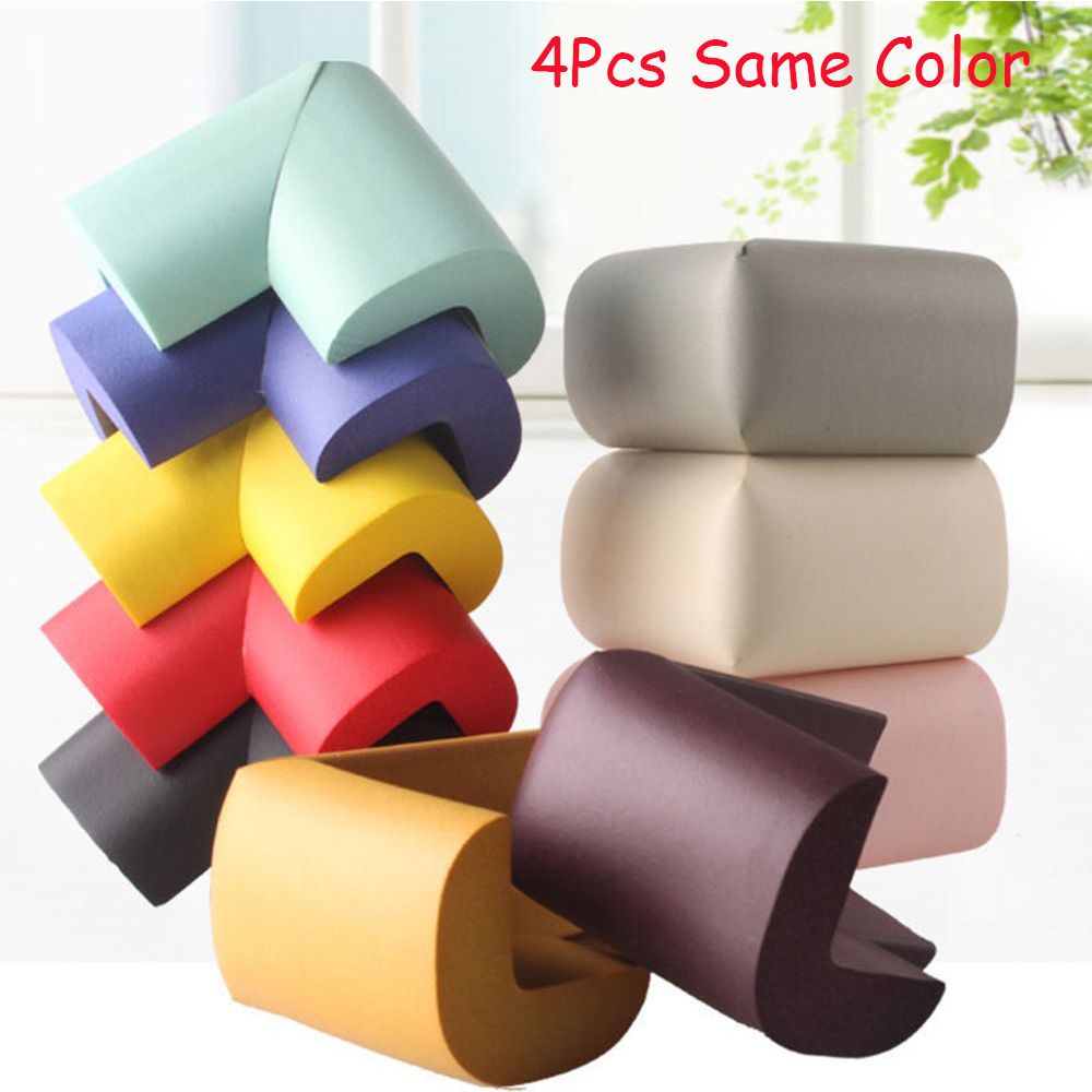 YIYU Set 4 miếng đệm cao su dày bọc cạnh bàn bảo vệ an toàn cho trẻ em