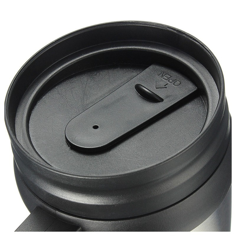 Stainless Steel Car Mug Travel Tumbler Water Coffee Tea Cup 450ml Sier+black