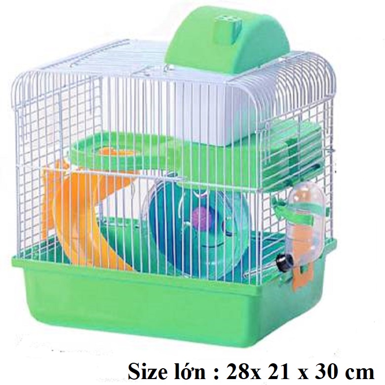 Lồng hoàng tử lớn size đại kính thước 28 X 21 X 30-Lồng hoàng tử 2 tầng hamster size 28