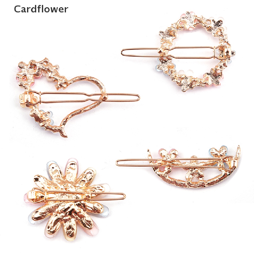 Kẹp Tóc Đính Đá Hình Hoa Thời Trang Cho Nữ