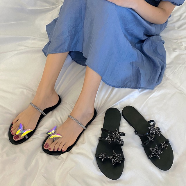 Dép xỏ ngón đính đá