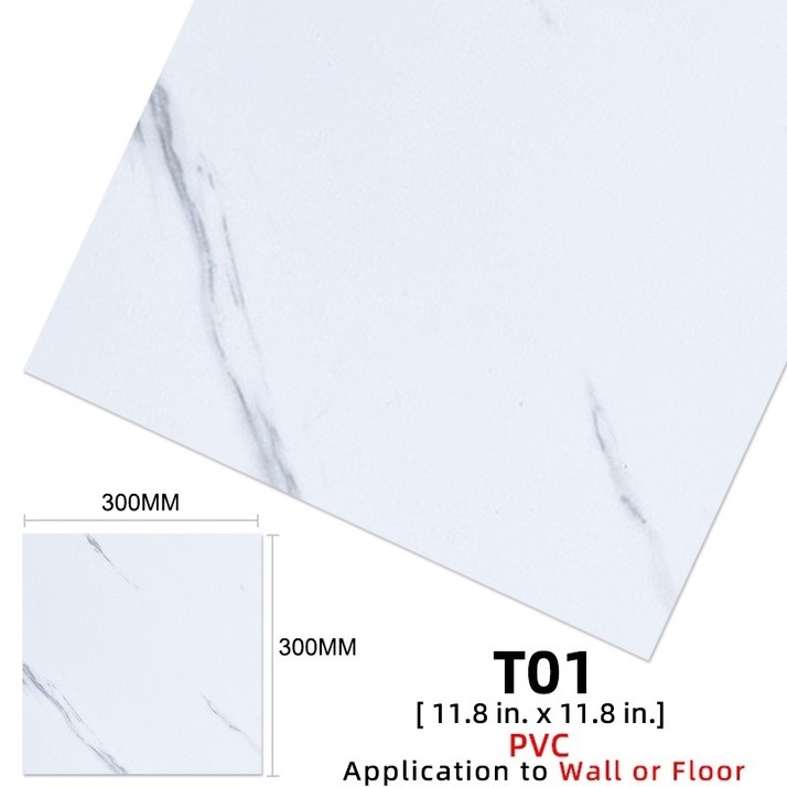 Miếng Dán Tường Giả Đá Hoa Cương Bằng PVC 30*30cm Chống Thấm Nước