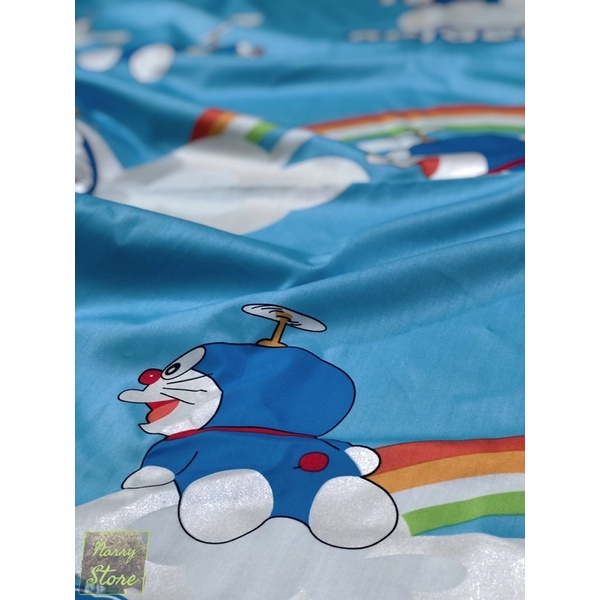 Vải hoạt hình may ga gối cho bé trai bé gái hình doraemon