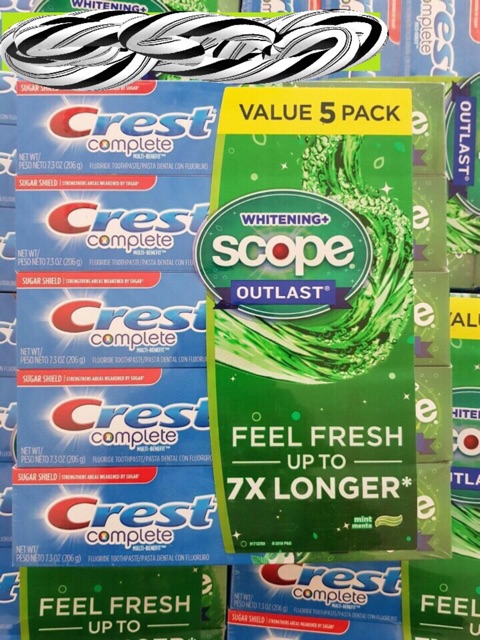 ( HN ) Kem đánh răng Crest 3D White 181g ( mua 3 tặng 1 bàn chải ) | BigBuy360 - bigbuy360.vn