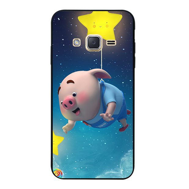 Ốp điện thoại in hình chú heo dễ thương cho Samsung Galaxy A3 A5 A7 A8 J1 Ace J2 J3 J5 J7 2015 2016