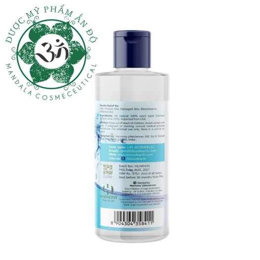 Toner Hạt Phỉ Bliss of Earth Witch Hazel 100ml - Mandala Shop 5 Hàng Cân