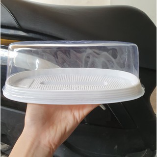 Hộp nhựa oval đế trắng H12/ (set 10 hộp)