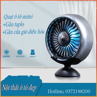 Quạt ô tô mini để xe .Gắn cửa gió điều hòa, kết hợp đèn led. Giúp xe hơi tiết kiệm nhiên liệu hơn khi thời tiết nóng