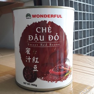 Chè đậu đỏ Wonderful dùng làm topping trà sữa - Lon 900g