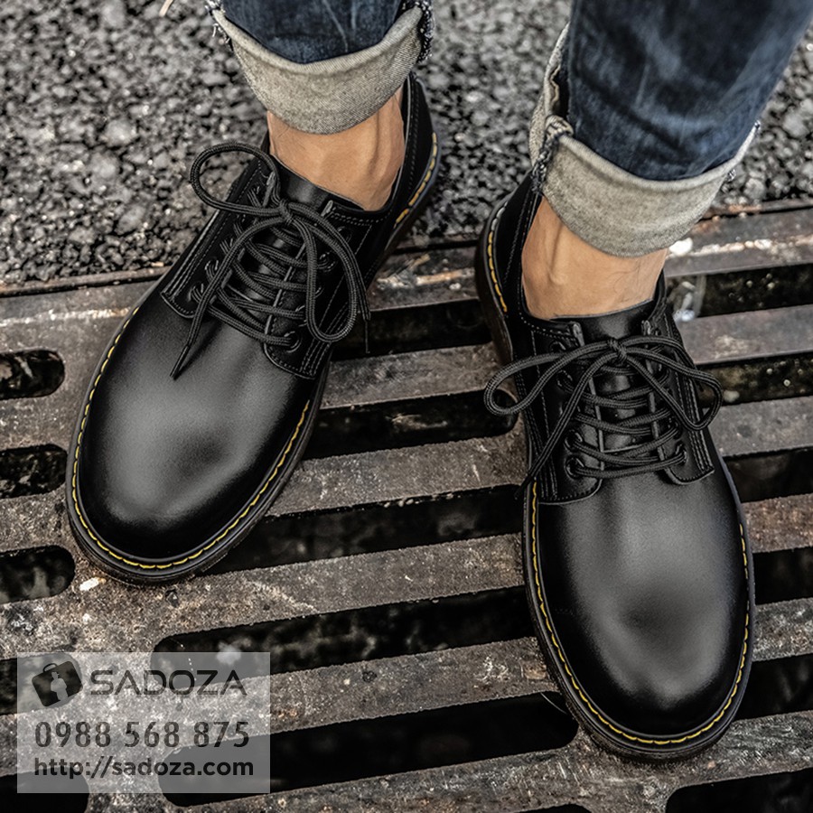 Giày Da Bò Nam - FREESHIP - Giày Da Nam Cổ Thấp Êm Mềm Thoáng Khí Chất Chơi GNK13 | BigBuy360 - bigbuy360.vn