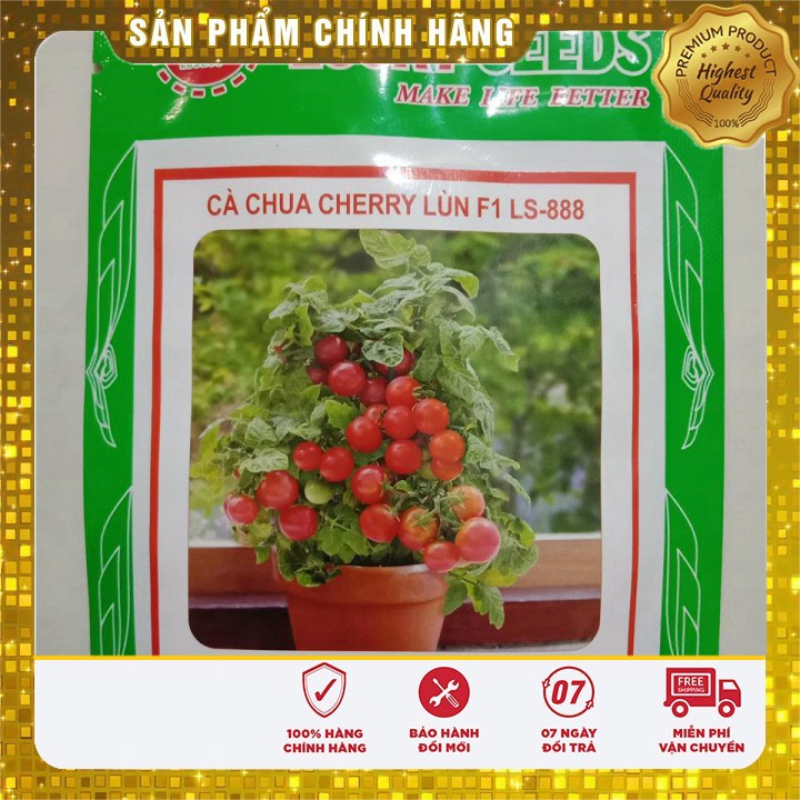 Hạt Giống Cà Chua Bonsai Đỏ LUCKY SEEDS (30 hạt)