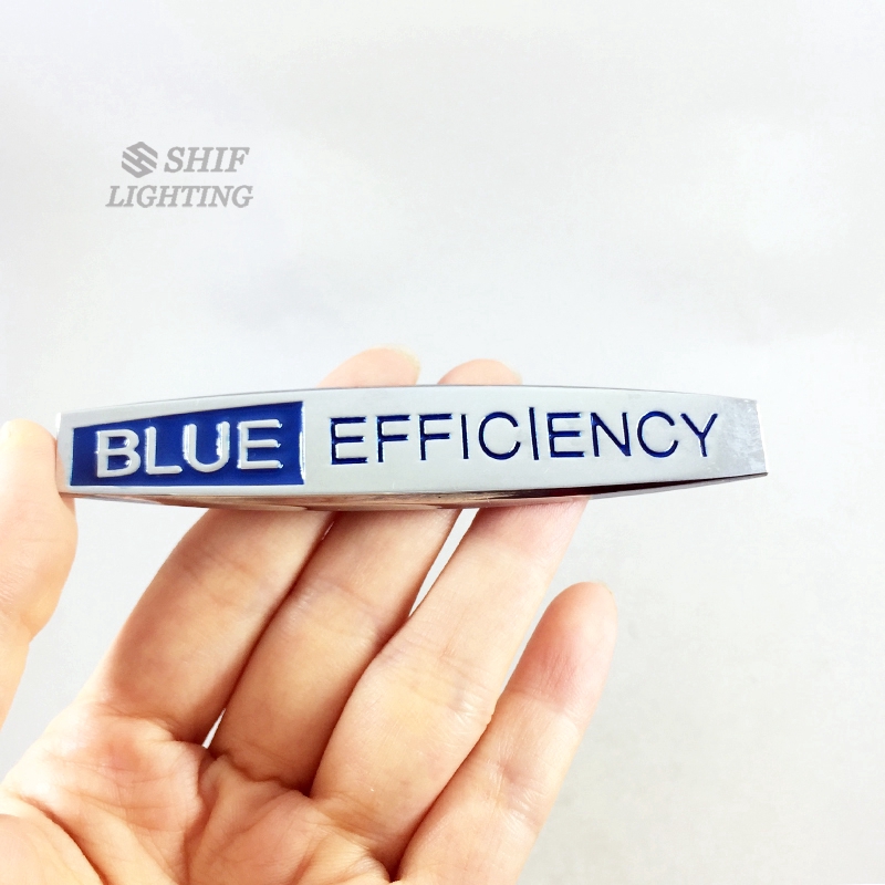 Bộ 2 logo in chữ BLUE EFFICIENCY bằng kim loại dùng cho trang trí dòng xe Mercedes Benz