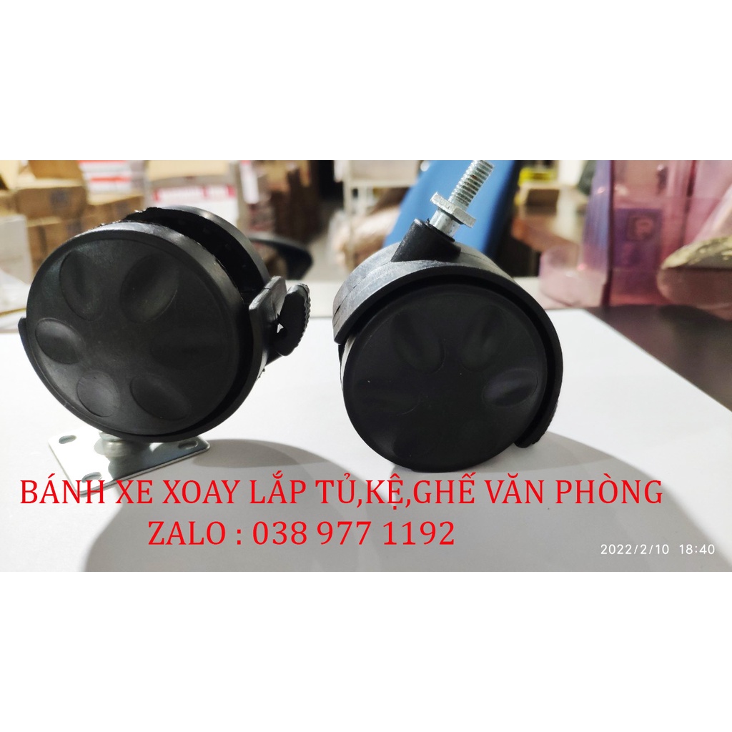 Bánh xe ghế xoay văn phòng-bánh xe đế tủ -Bánh xe quạt hơi nước-quạt điều hoà-bánh xe đa năng