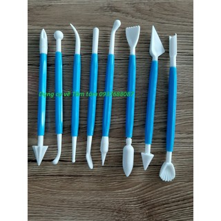 [Giá Tốt] Dụng cụ nặn đất sét bằng nhựa bộ 8 cây