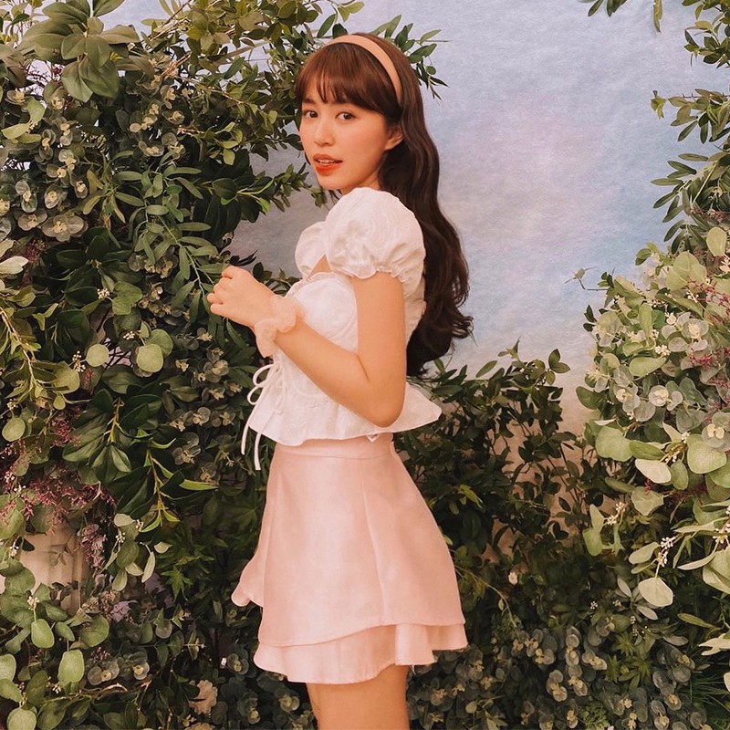 Quần váy tafta cạp cao xoè 2 tầng hồng tingoan CHARMIE SKORT/PK | BigBuy360 - bigbuy360.vn