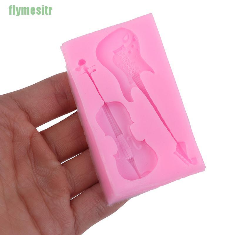 Khuôn Làm Sô Cô La Hình Nhạc Cụ Và Đàn Violin Bằng Silicone