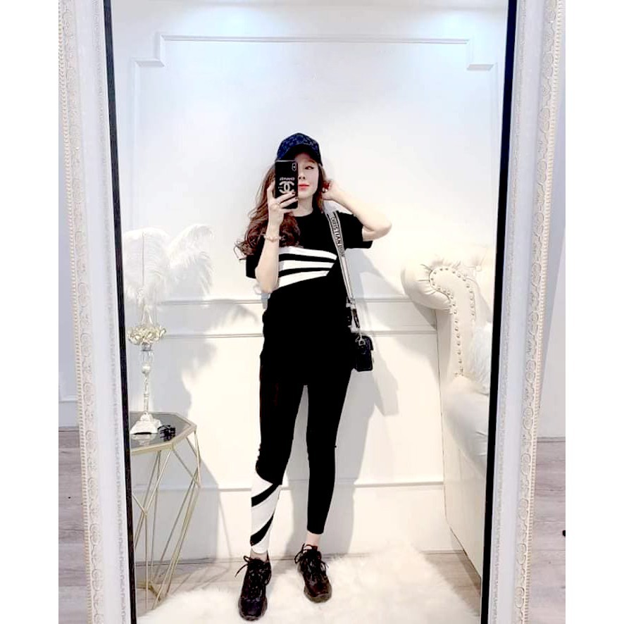 Bộ thể thao Phối 3 Sọc siêu HOT, đồ bộ quần dài Chất Thun Cotton 100%. | BigBuy360 - bigbuy360.vn