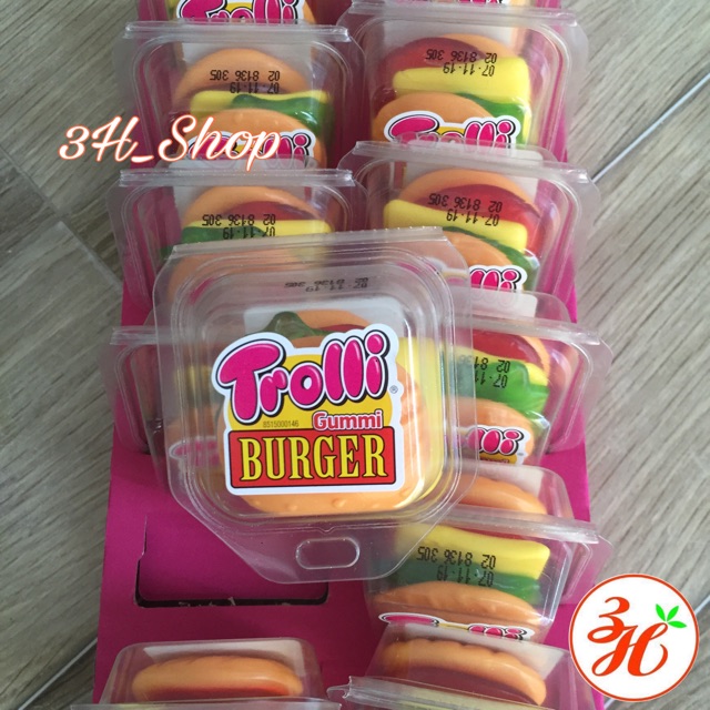 Kẹo dẻo hamburger Trolli 50g date T2/22 Mỹ