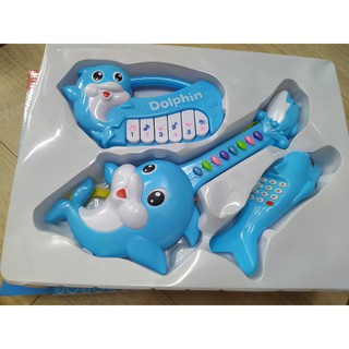 Bộ Đồ Chơi Đàn Nhạt Hình Cá Heo