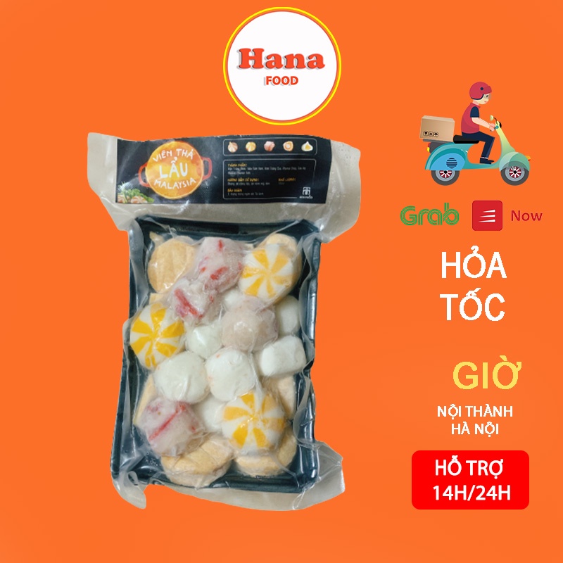 Viên thả lẩu Malaysia mix vị khay 500g-Nhân trứng cua, hải sản phomai, tôm phomai-Viên nhím biển, tôm hùm, thịt cay,...