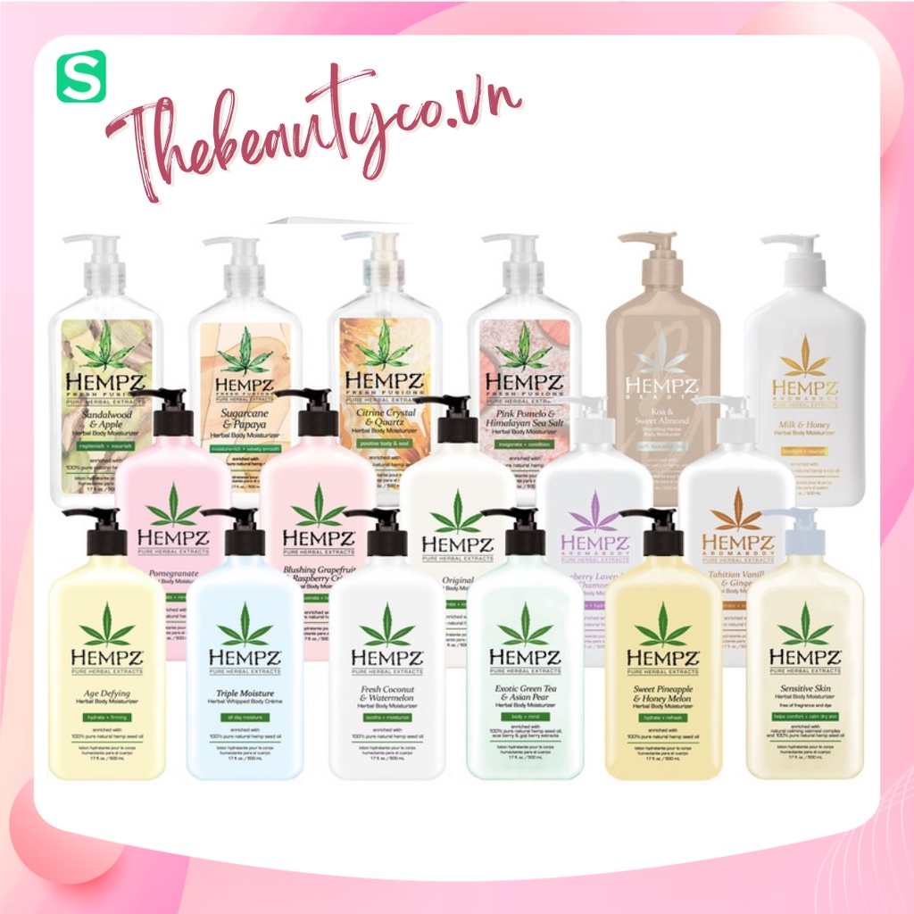 (Bill US) Sữa dưỡng thể Hempz Oil Herbal Body Moisturizer