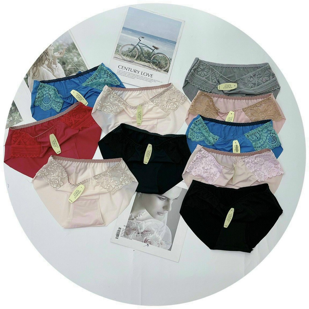 Quần Lót Nữ Ren Hông Nhiều Màu Sắc Xinh Xắn Free Size (40-55kg)