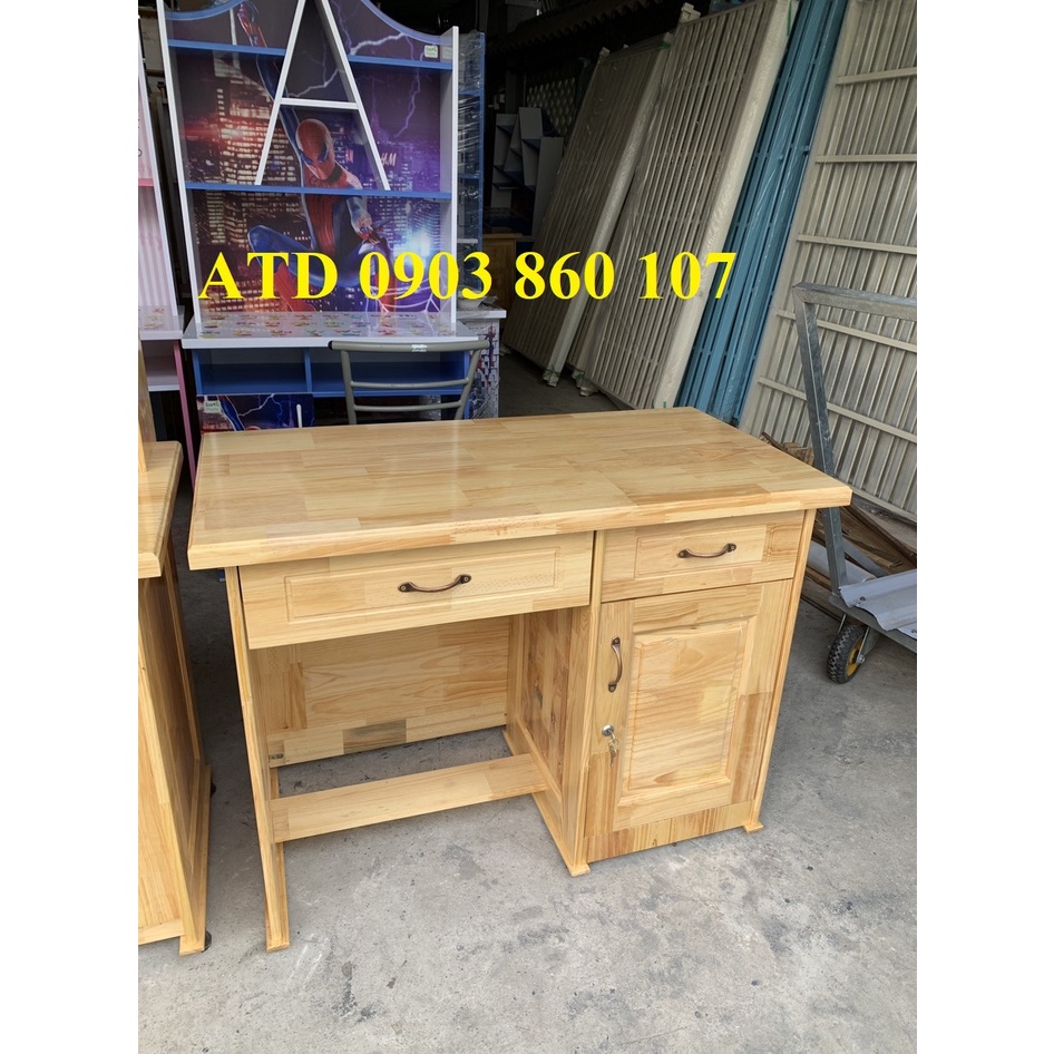 Bàn làm việc gỗ tự nhiên cho văn phòng - bàn làm việc gỗ đơn giản cho văn phòng hcm bình dương
