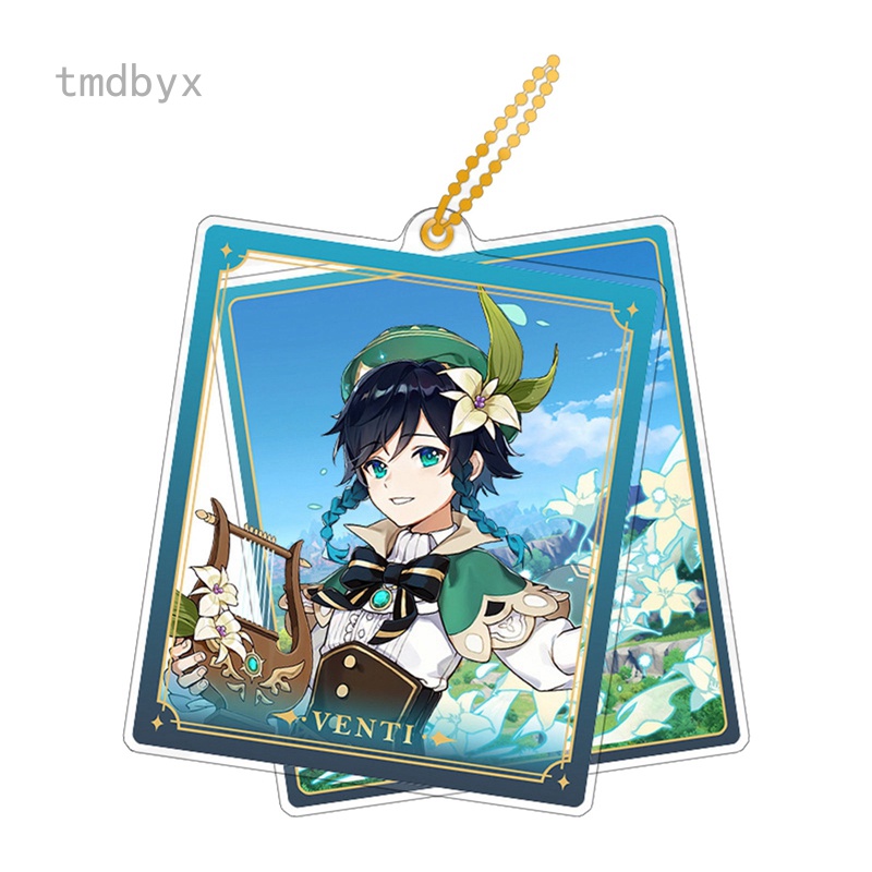 Tmdbyx Móc Khóa Nhựa Acrylic Hình Nhân Vật Game Genshin Impact Dễ Thương