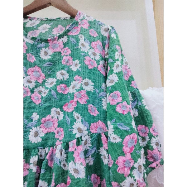 Áo baby doll hoa nhí vải xô mềm