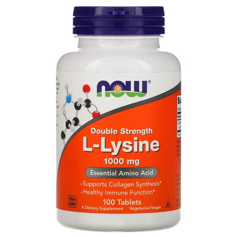 Viên uống l-lysine now 1000mg 100 viên