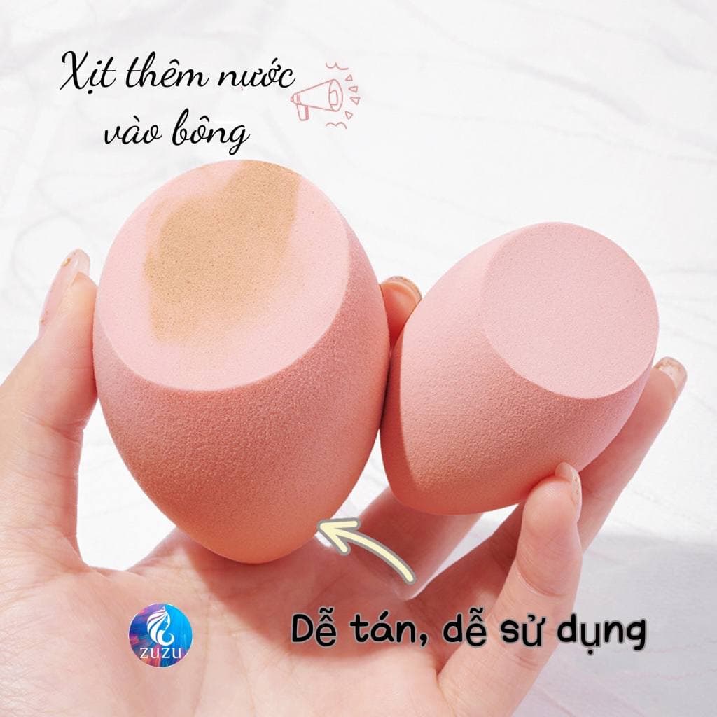 Set 3 mút tán kem nền thế hệ mới tạo lớp nền siêu mỏng và mịn Zuzu Cosmetic HUBEAUTY