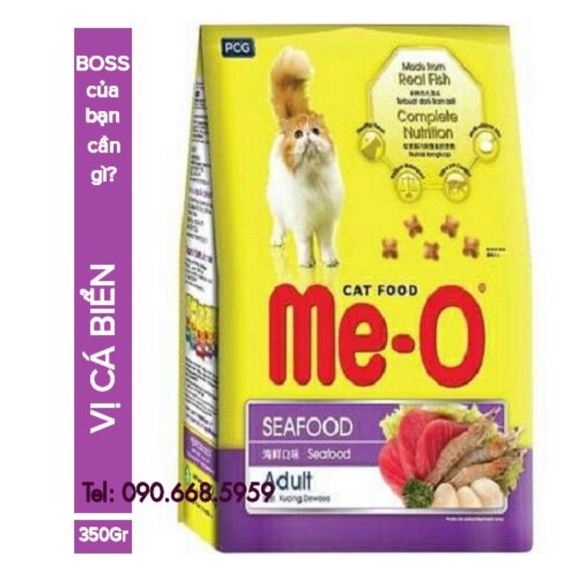 Combo 10 gói x 350g hạt thức ăn Mèo trưởng thành MeO Me-O adult 350g