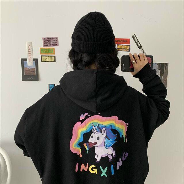 Áo Hoodie ♥ FREESHIP ♥ áo Khoát nỉ unisex Dây kéo - Ingxing Cầu Vồng FREESIZE nam nữ - KN9 | BigBuy360 - bigbuy360.vn