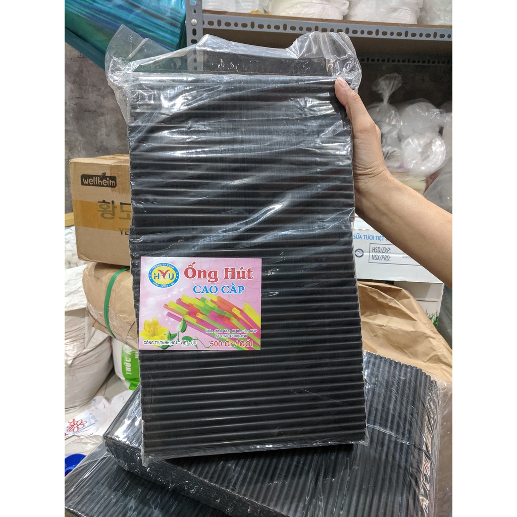 Ống hút trân châu đen 1 gói 500g