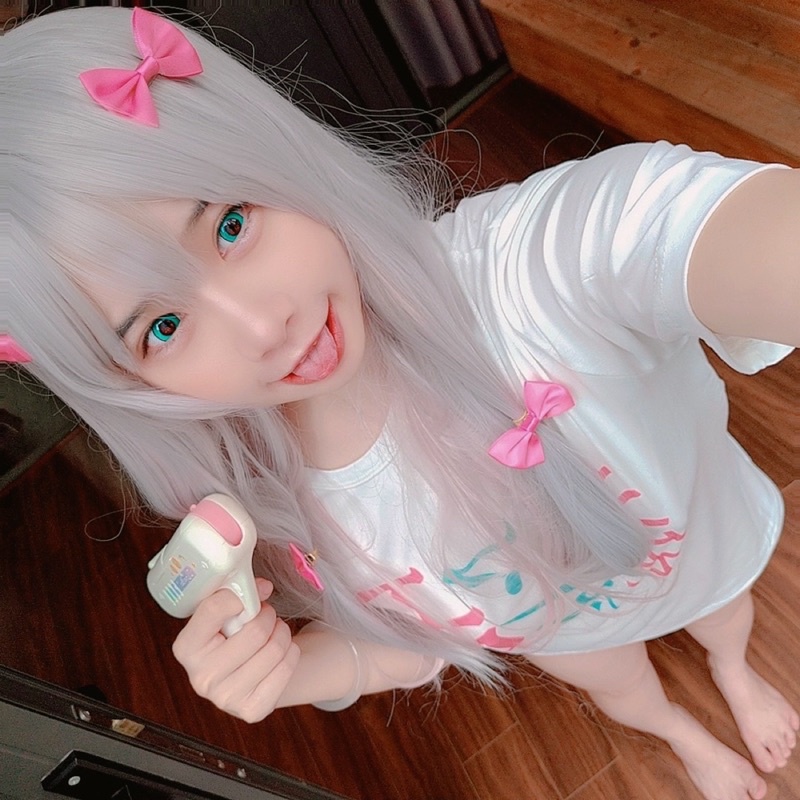 EroManga Sensei Izumi Sagiri và osakana nữ tay ngắn áo thun .Trang phục anime hoá trang cosplay nhân vật