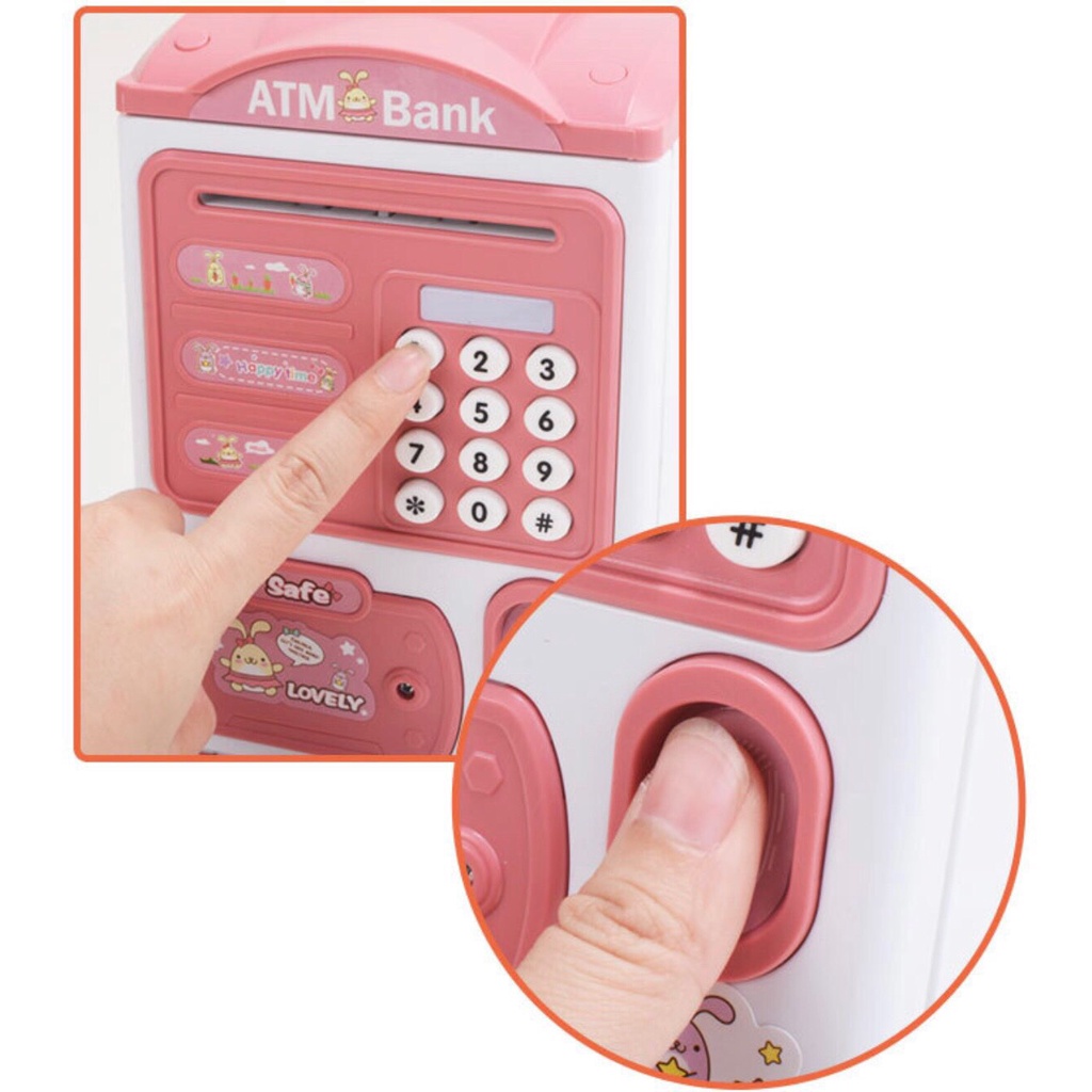 Két sắt vân tay điện tử mini tiết kiệm tiền - Siêu dễ thương - Quà tặng cho bé