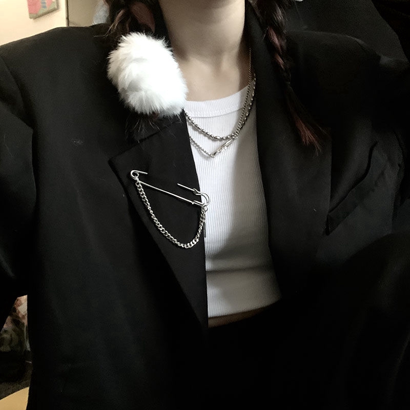 Trâm Cài Áo Dây Xích Phong Cách Harajuku Sang Trọng Cho Nữ