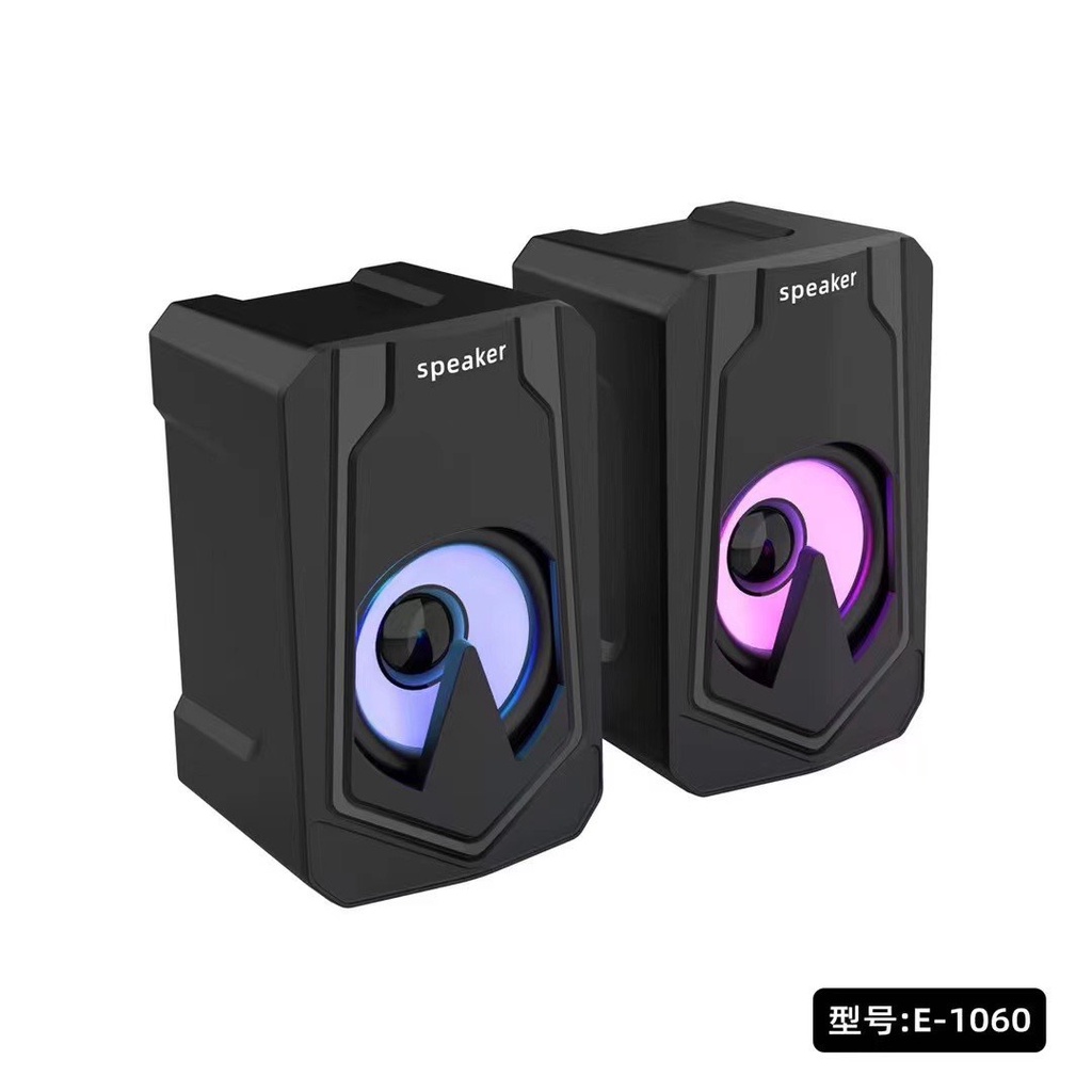 Loa vi tính chơi game học online GrownTech E-1060 Nguồn USB Đầu Cắm 3.5Mm Dành Cho PC Laptop