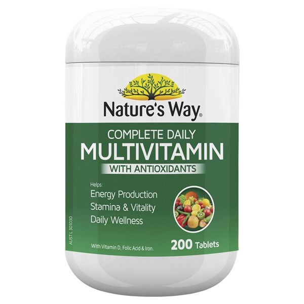 [Hàng chuẩn Úc]  Vitamin tổng hợp Nature's Way complete daily multivitamin with antioxidants 200 viên của Úc